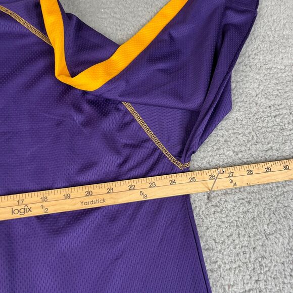 LA Lakers Sweater Mens XXL Purple Yellow 1/4 Zip Long Sleeve Athletic Jacket - Picture 9 of 12